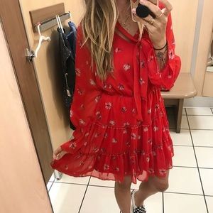 Xhilaration bell sleeve, tier dress